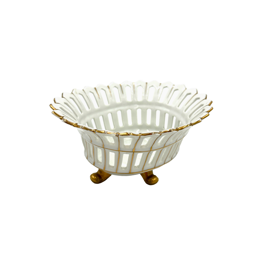 White Pierced Porcelain Bowl