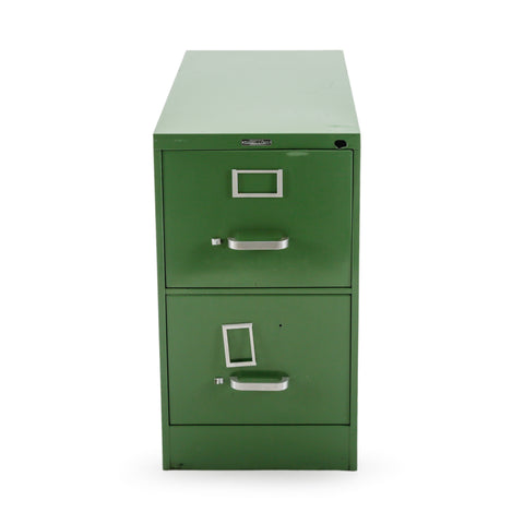 Hunter Green Metal 2-Drawer Filing Cabinet