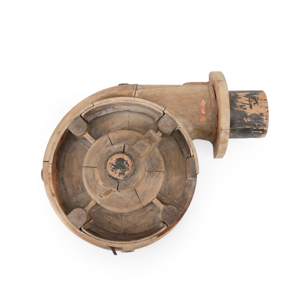 Distressed Natural Wood Industrial Prop