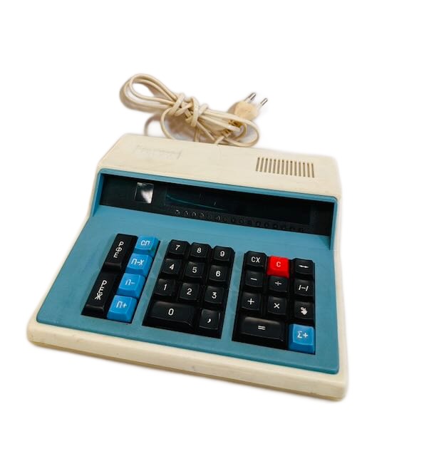 Teal Plastic Electronic Desktop Calculator