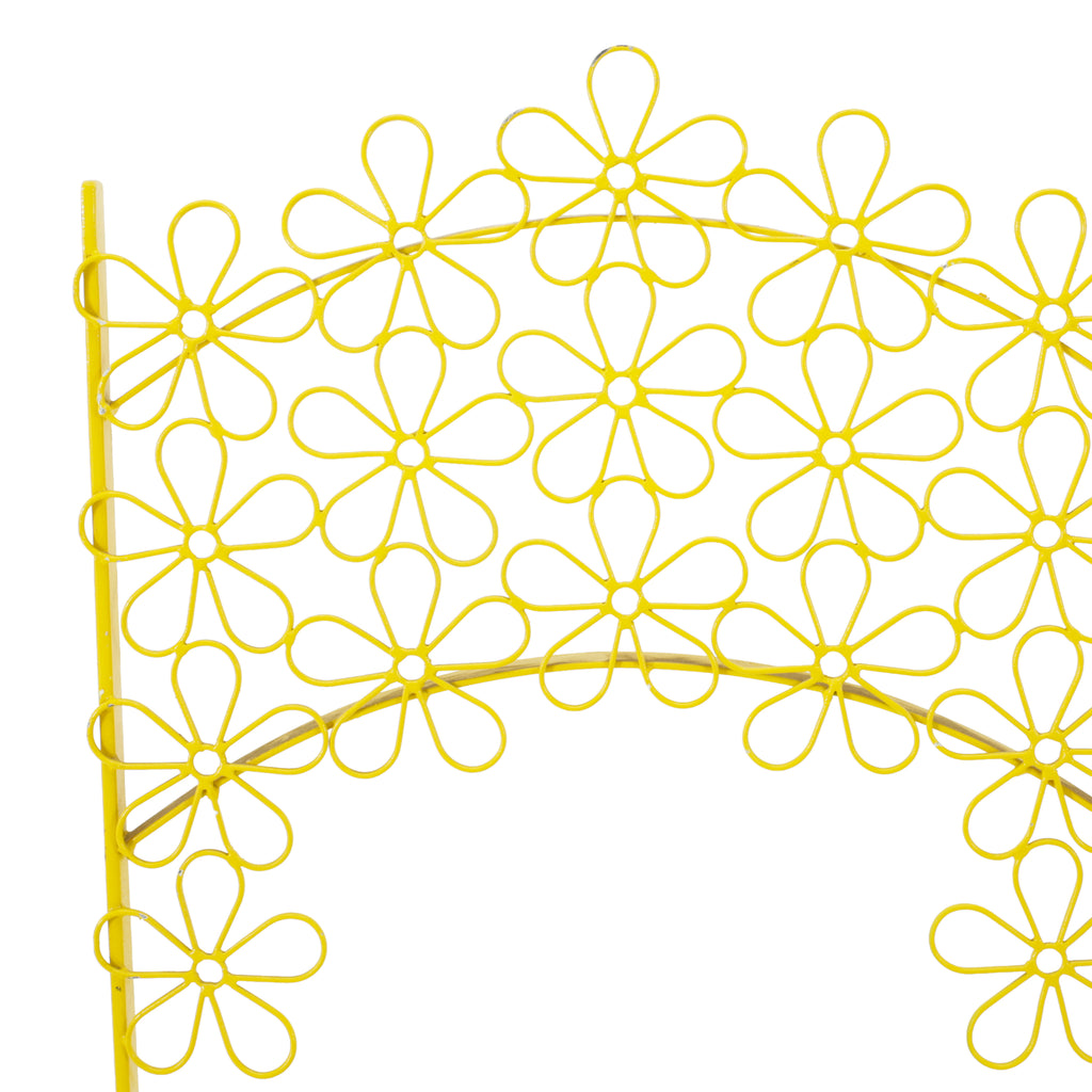 Yellow Floral Cutout Folding Chair