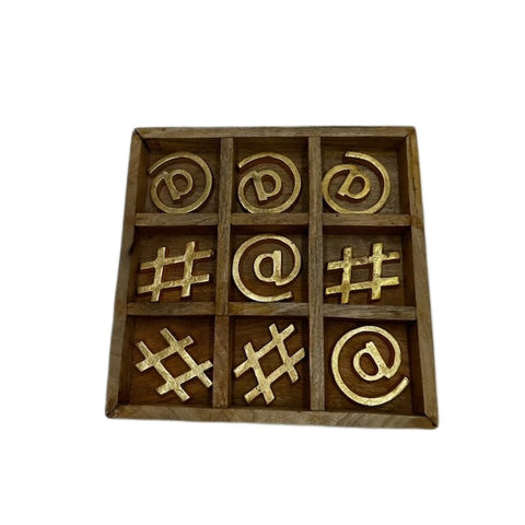 Tic Tac Toe Decorative Tray with @ (at) and # (hashtag)