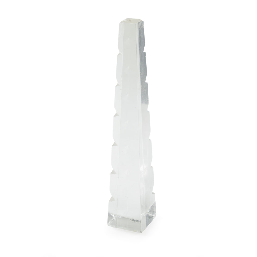 Clear Faceted Obelisk