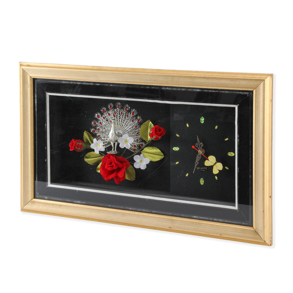 Gold Framed Black Wall Clock