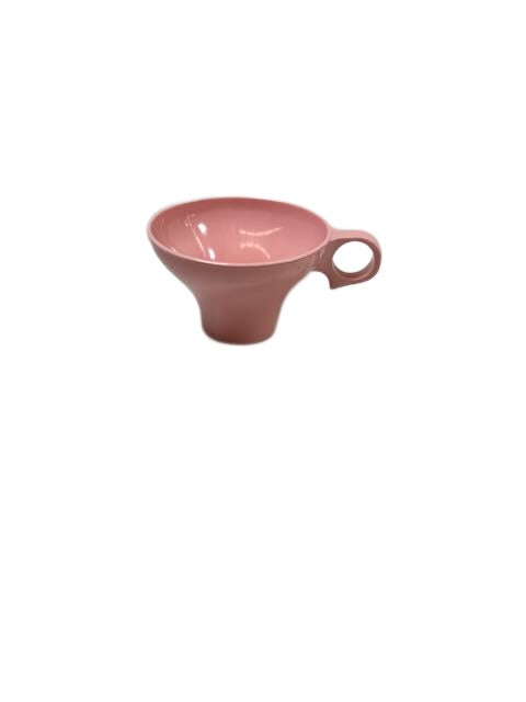 Pink Plastic Funnel-Shaped Coffee Cup