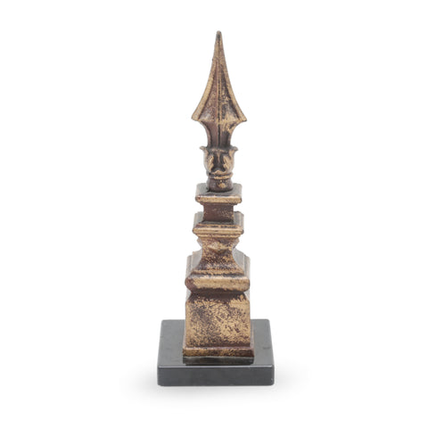 Gold Spire Finial on Black Marble Base