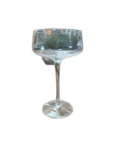 Clear Ribbed Glass Coupe Cocktail Glass