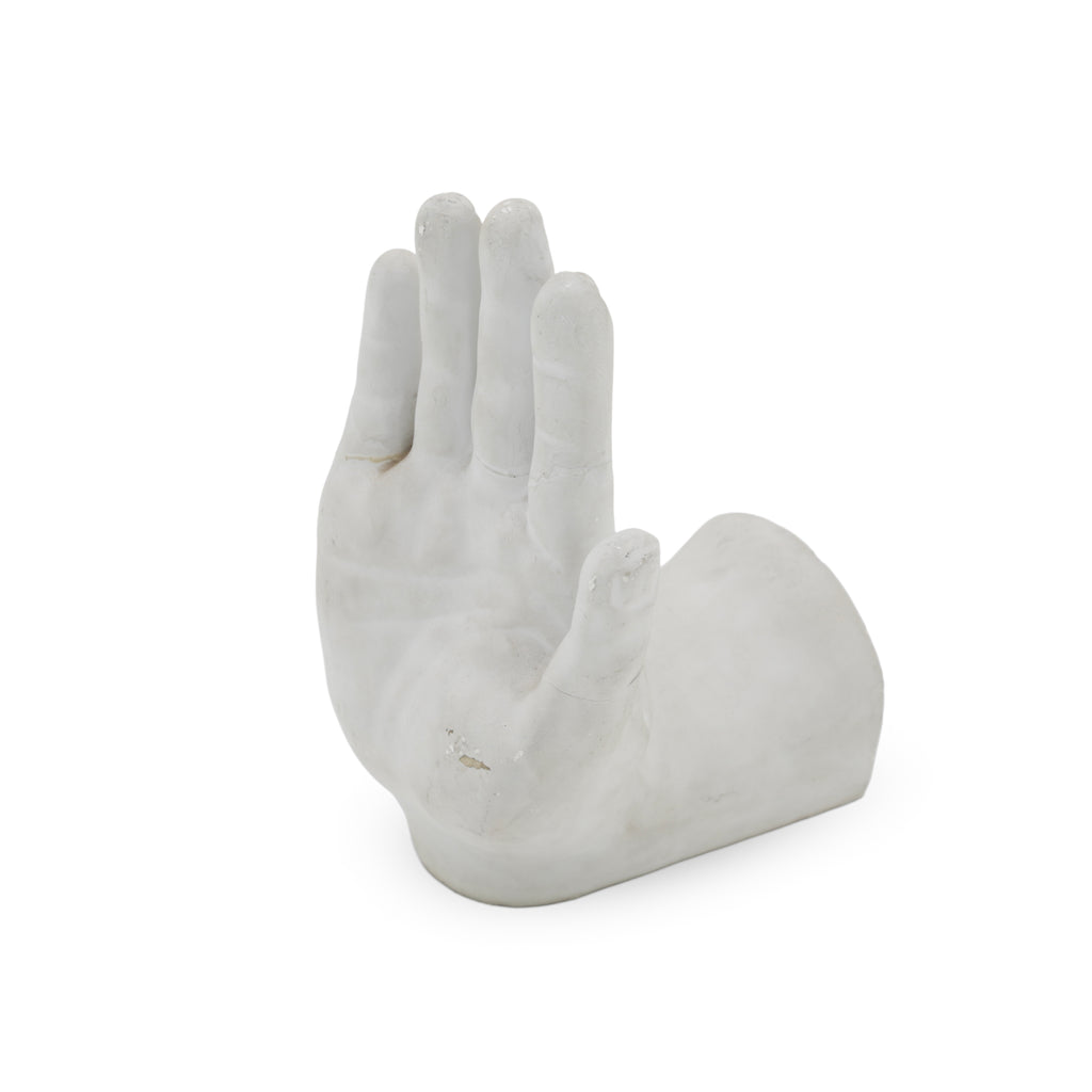 Off-White Plaster Hand Sculpture