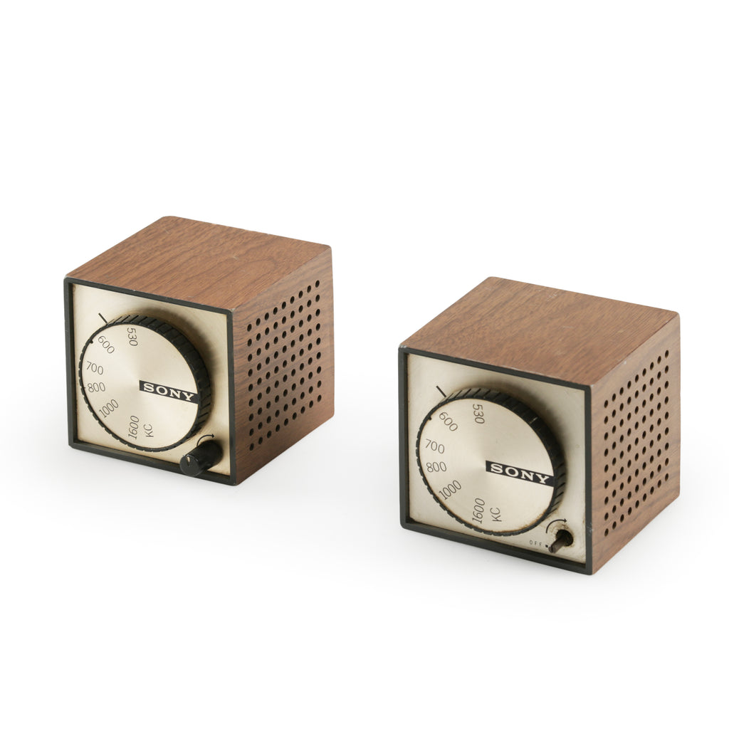 Brown and Gold Sony AM Radios