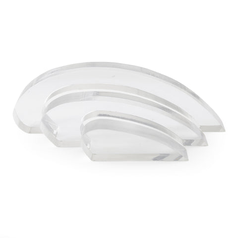 Clear Acrylic Art Deco Fan Sculpture