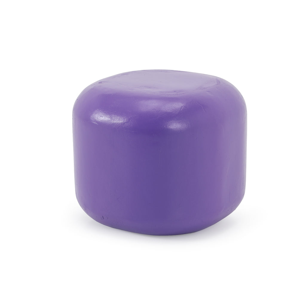 Purple Rounded Ottoman