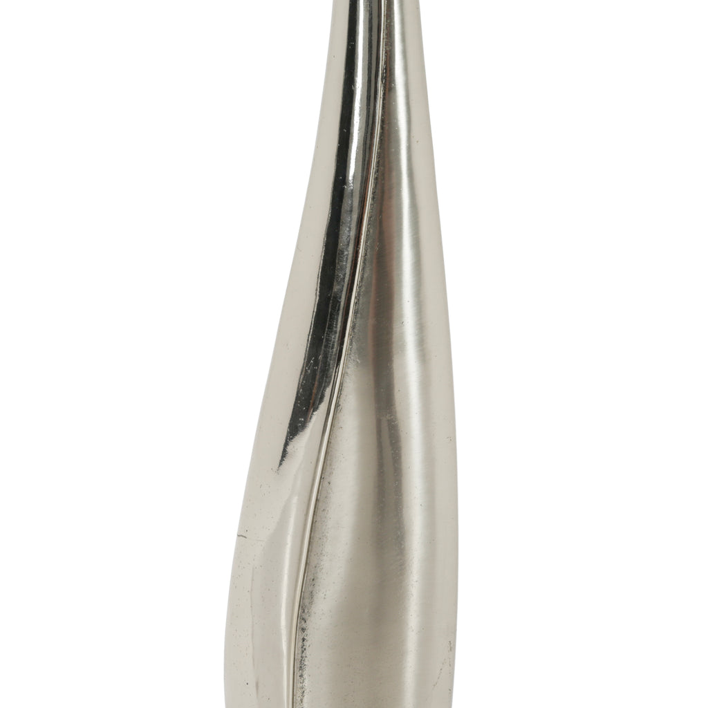 Silver/Chrome Sculptural Twisted Metal Table Lamp