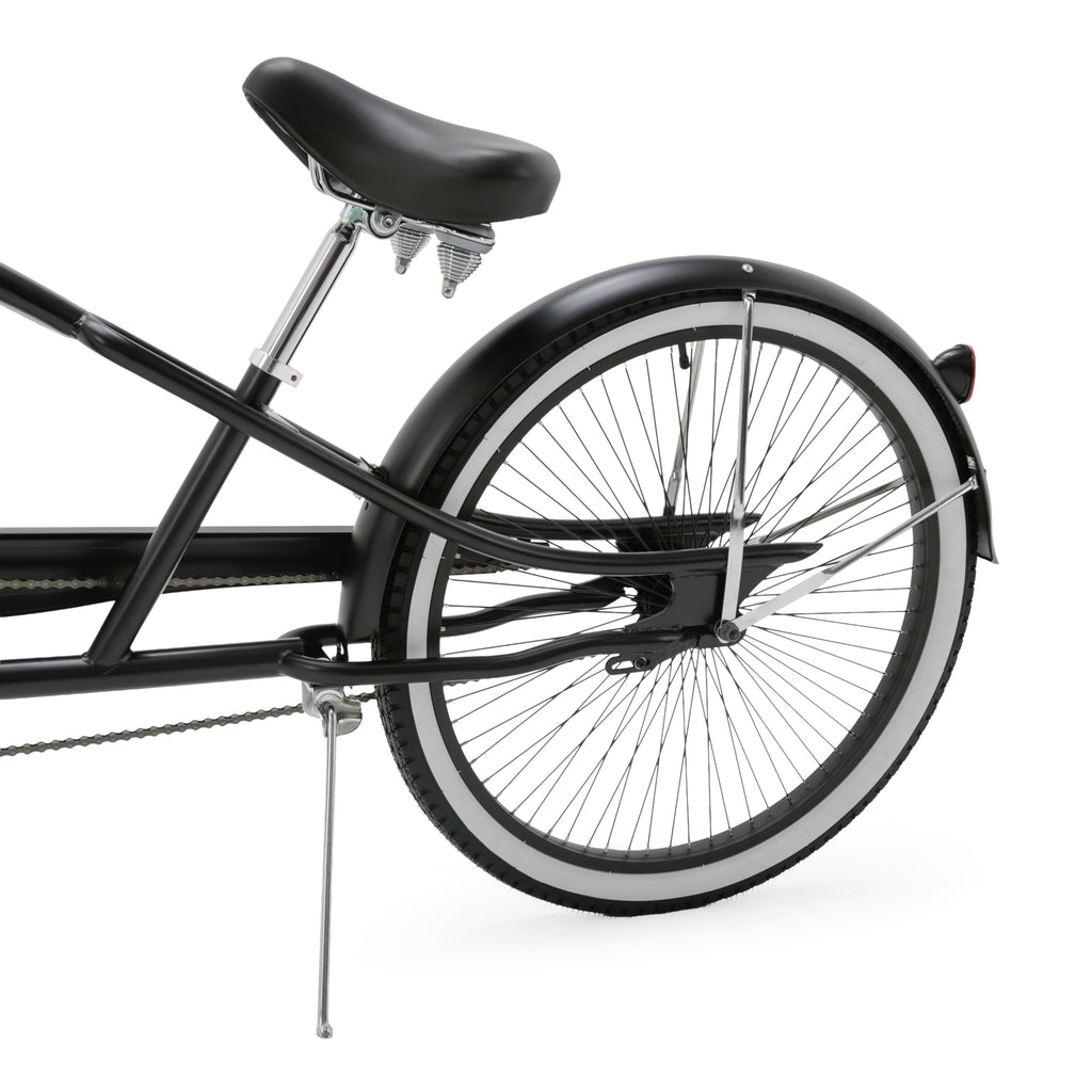 Black Steel & Chrome Cruiser Bicycle