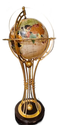 Gold Metal Standing World Globe