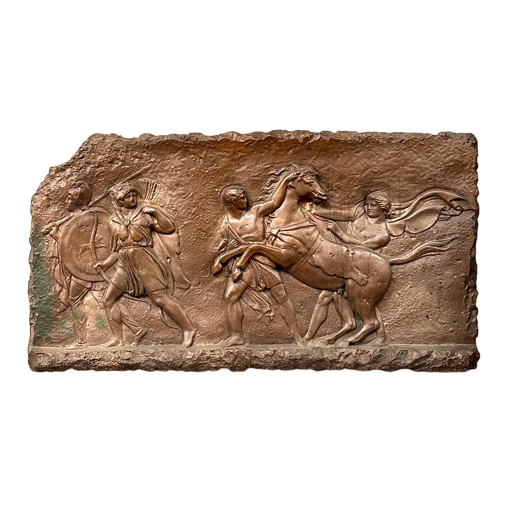 Aged Bronze Classical Mythological Relief Wall Sculpture