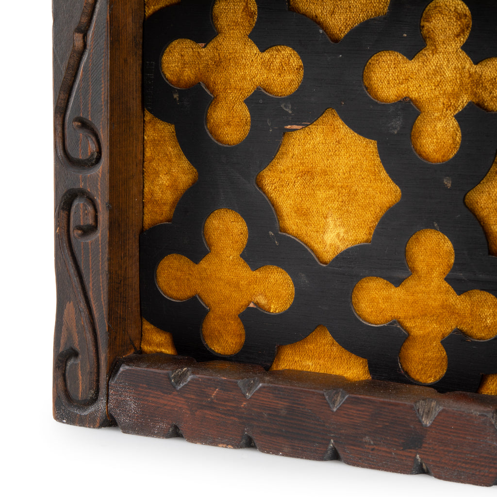 Golden Yellow Velvet Tufted Ottoman