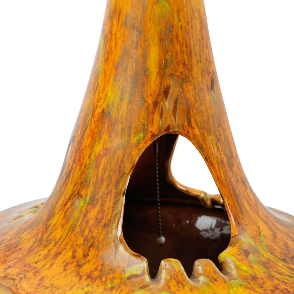 Orange Glaze Ceramic Hanging Pendant Light