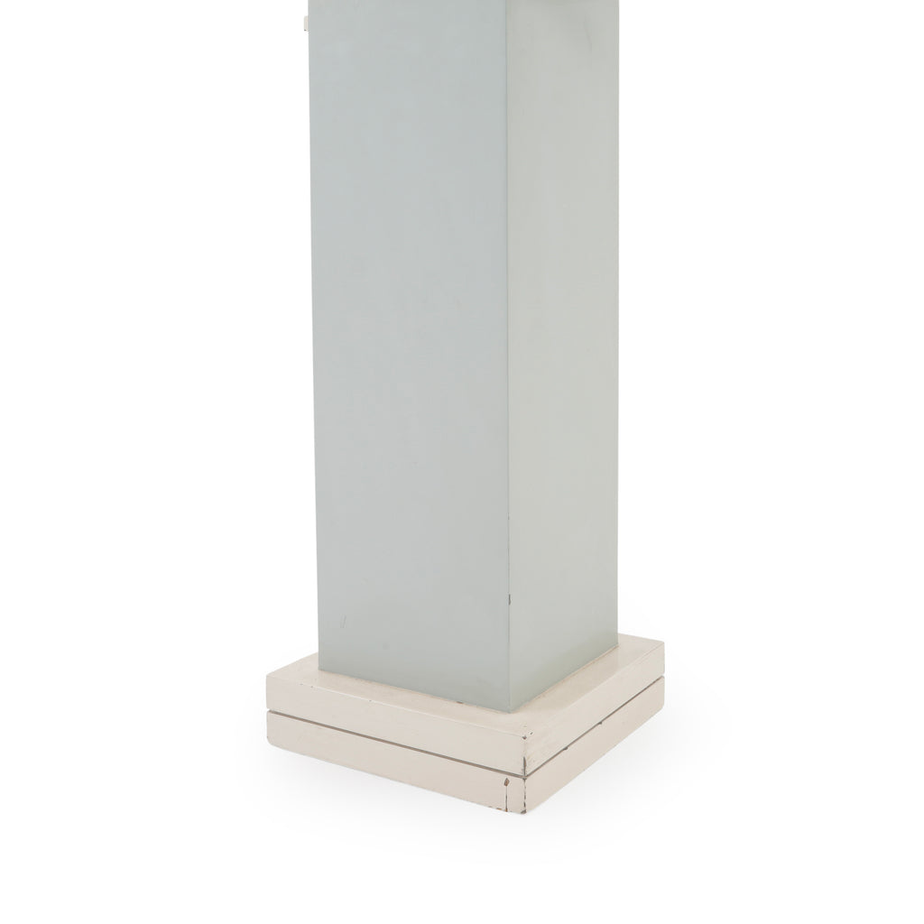 Geometric Layered Mint Green and Gray Pedestal