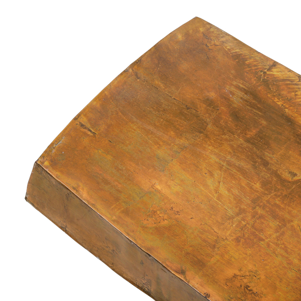 Bronze Curved Metal Decorative Table