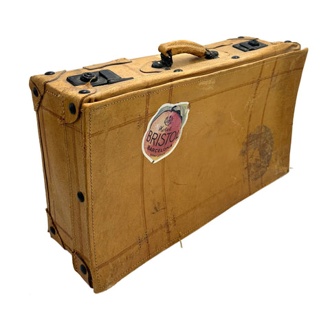 Vintage Leather World Traveller Suitcase