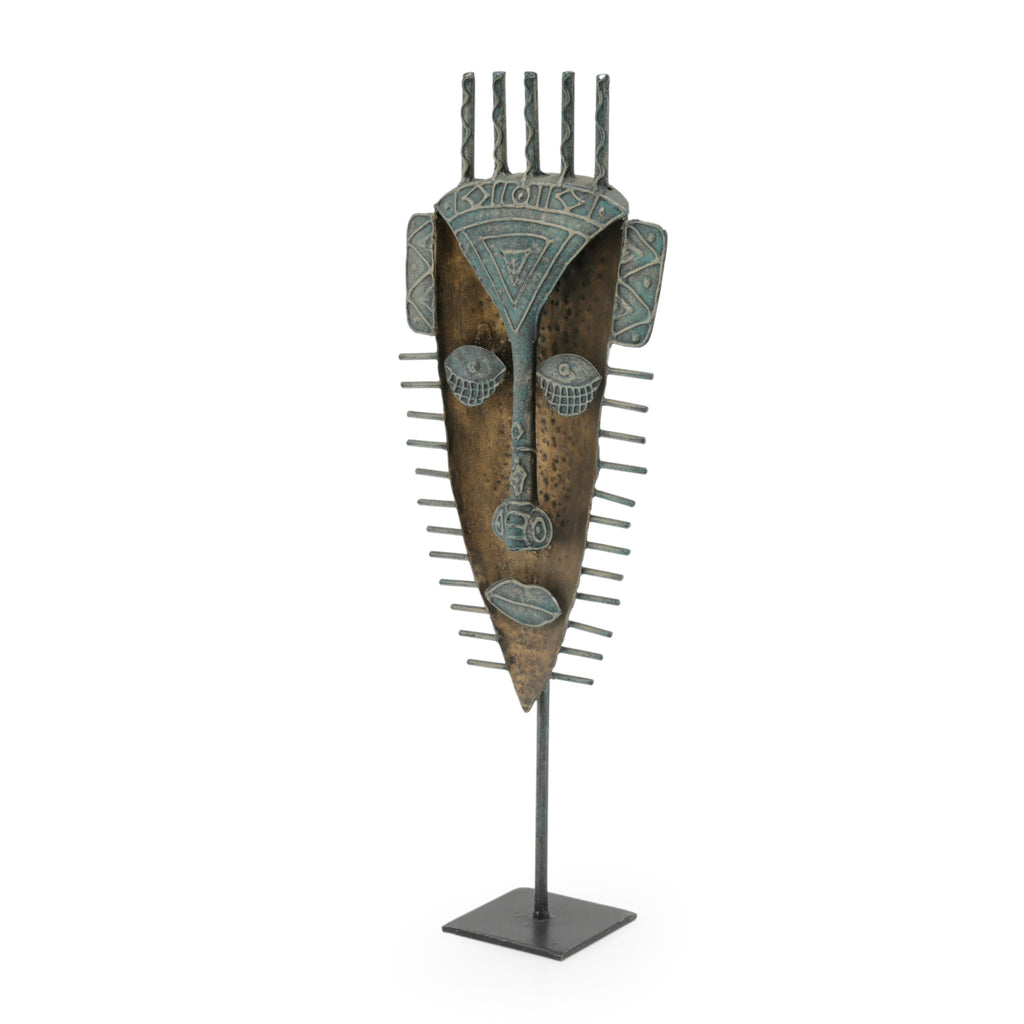 Mask Sculpture Set on Stands