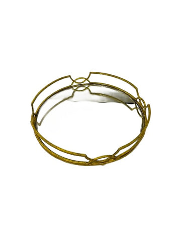 Gold Metal Mirrored Tray