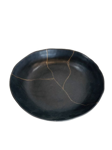 Black Ceramic Decorative Bowl