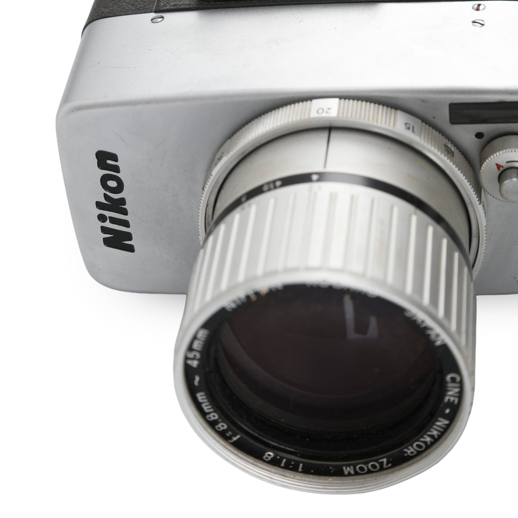 Black and Silver Nikon Super 8 Camera