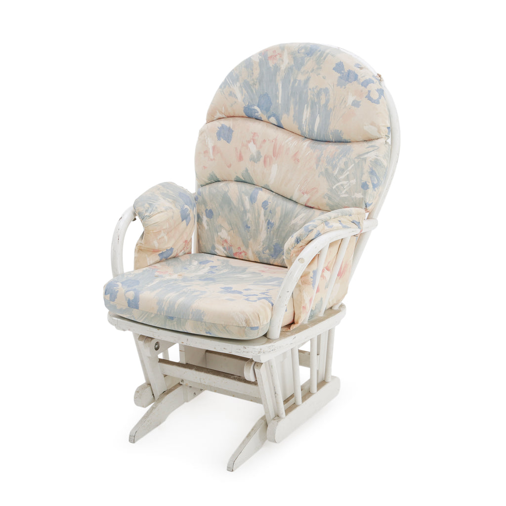 White Painted Wooden Glider Chair