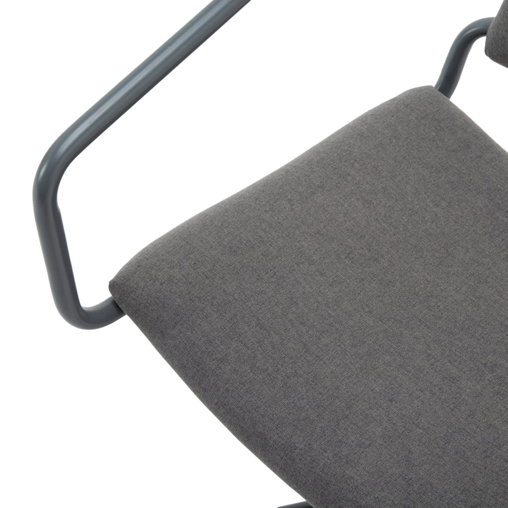 Dark Gray Fabric Upholstered Swivel Office Chair