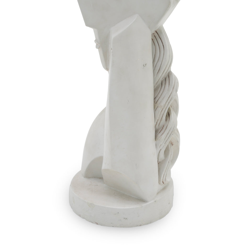 White Geometric Art Deco Bust
