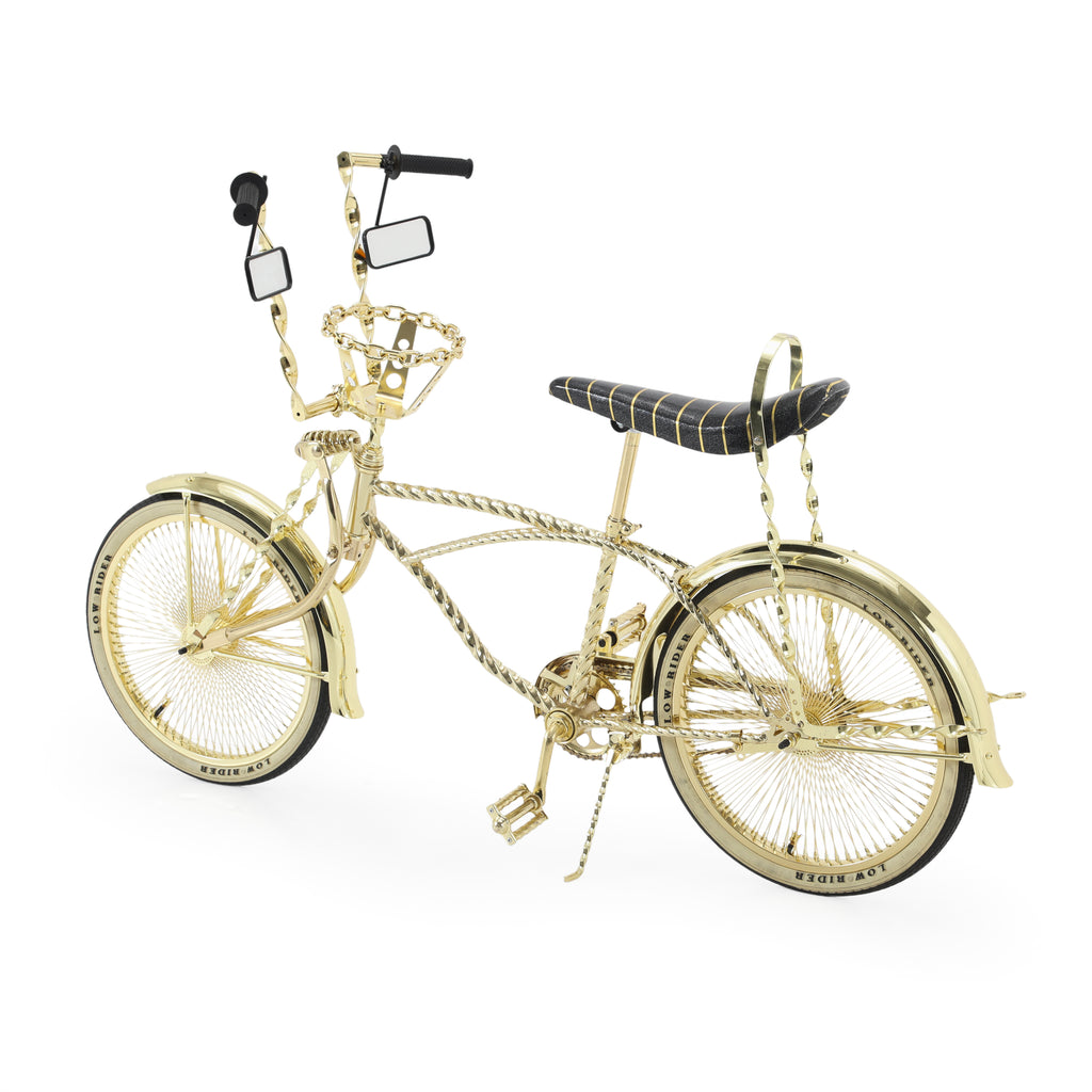 Gold Chrome Frame Lowrider Bicycle