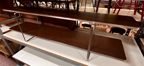 Two-Tier Wood and Metal Console Table