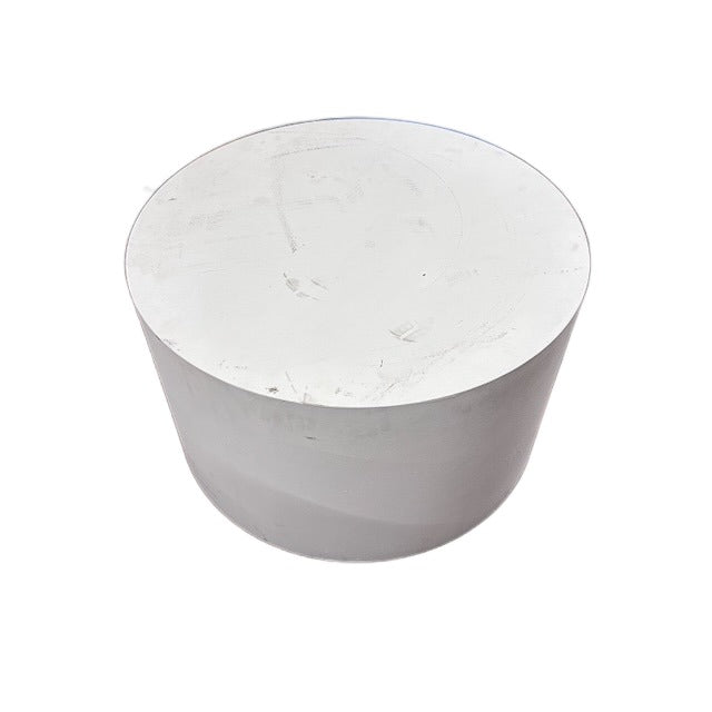 White Painted Wood Cylindrical Pedestal