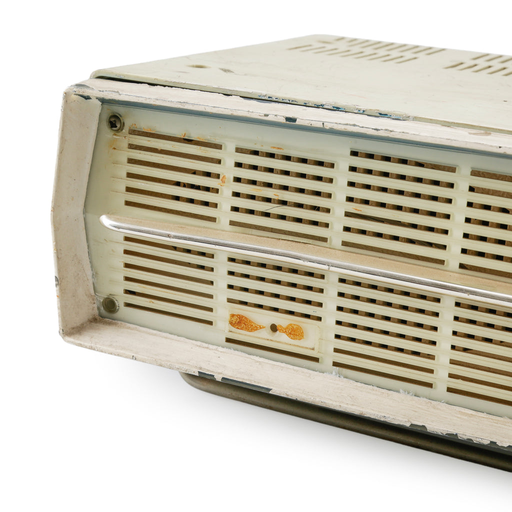 Distressed Cream Vintage Car AM/FM Radio