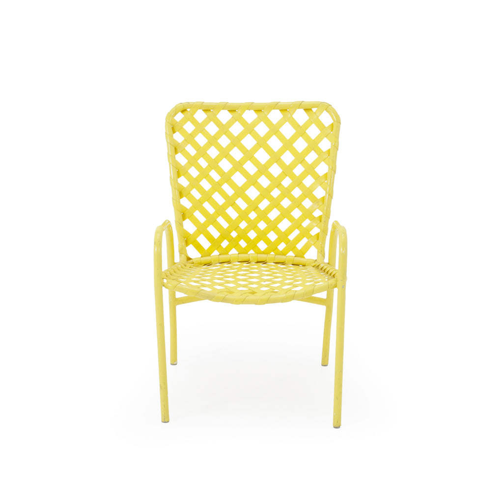 Lemon Yellow Metal Outdoor Armchair