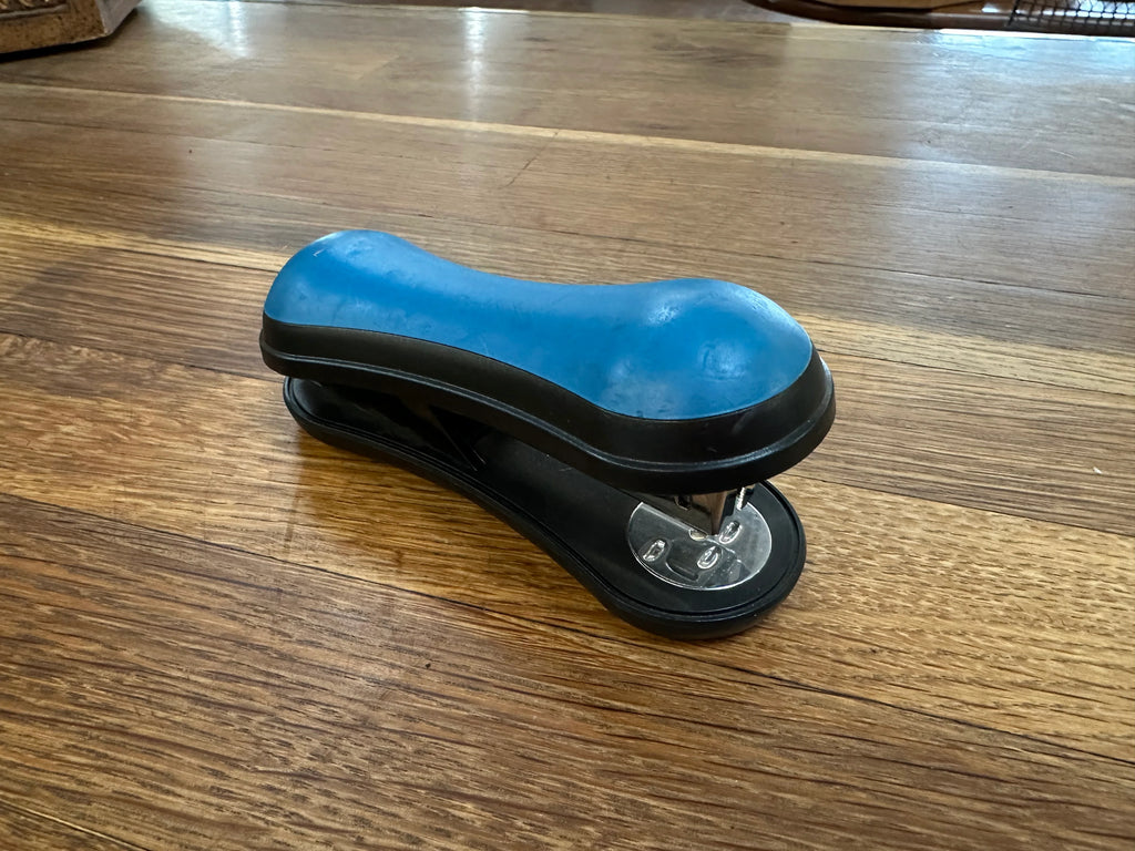 Bright Blue and Black Stapler