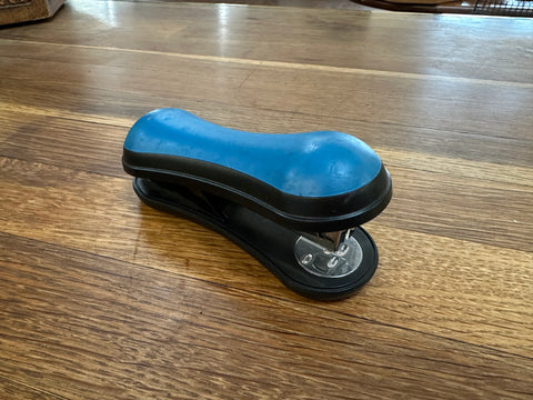 Bright Blue and Black Stapler
