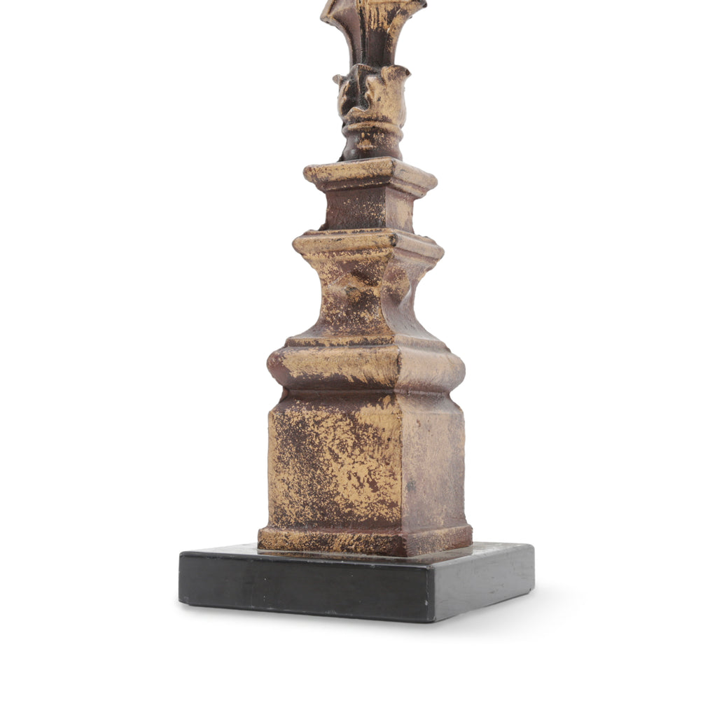 Gold Spire Finial on Black Marble Base