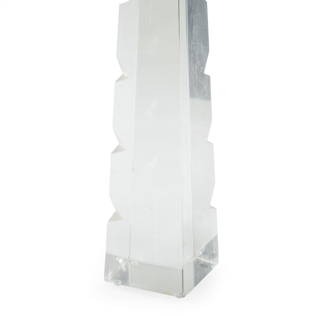 Clear Faceted Obelisk