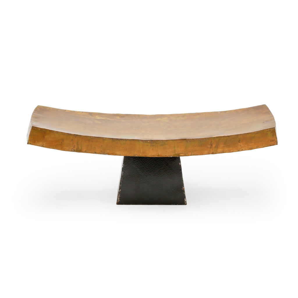 Bronze Curved Metal Decorative Table