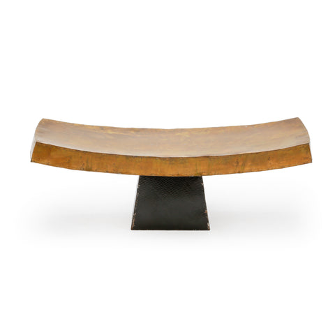 Bronze Curved Metal Decorative Table