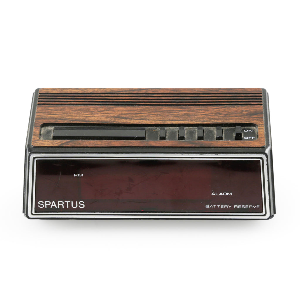 Brown Wood Grain Alarm Clock