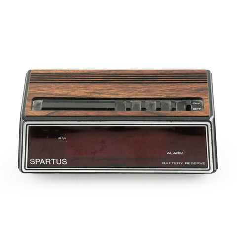 Brown Wood Grain Alarm Clock