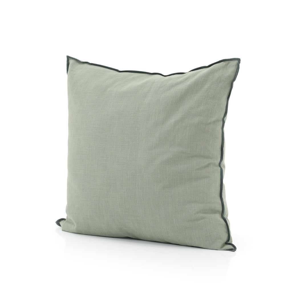 Sage Green Linen Throw Pillow