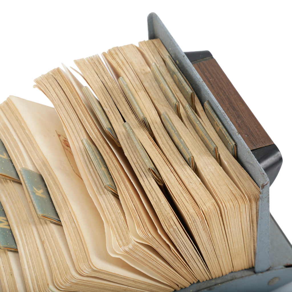 Slate Gray Metal Rolodex V-File