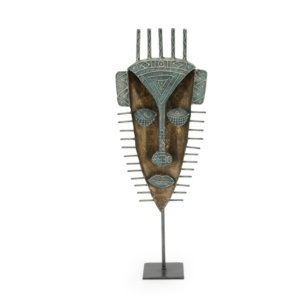 Mask Sculpture Set on Stands