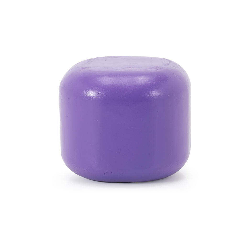Purple Rounded Ottoman