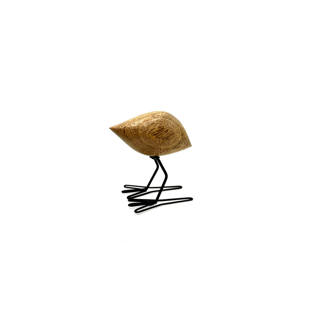 Light Brown Wood Bird Figurine