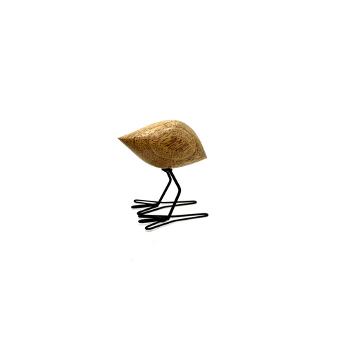 Light Brown Wood Bird Figurine